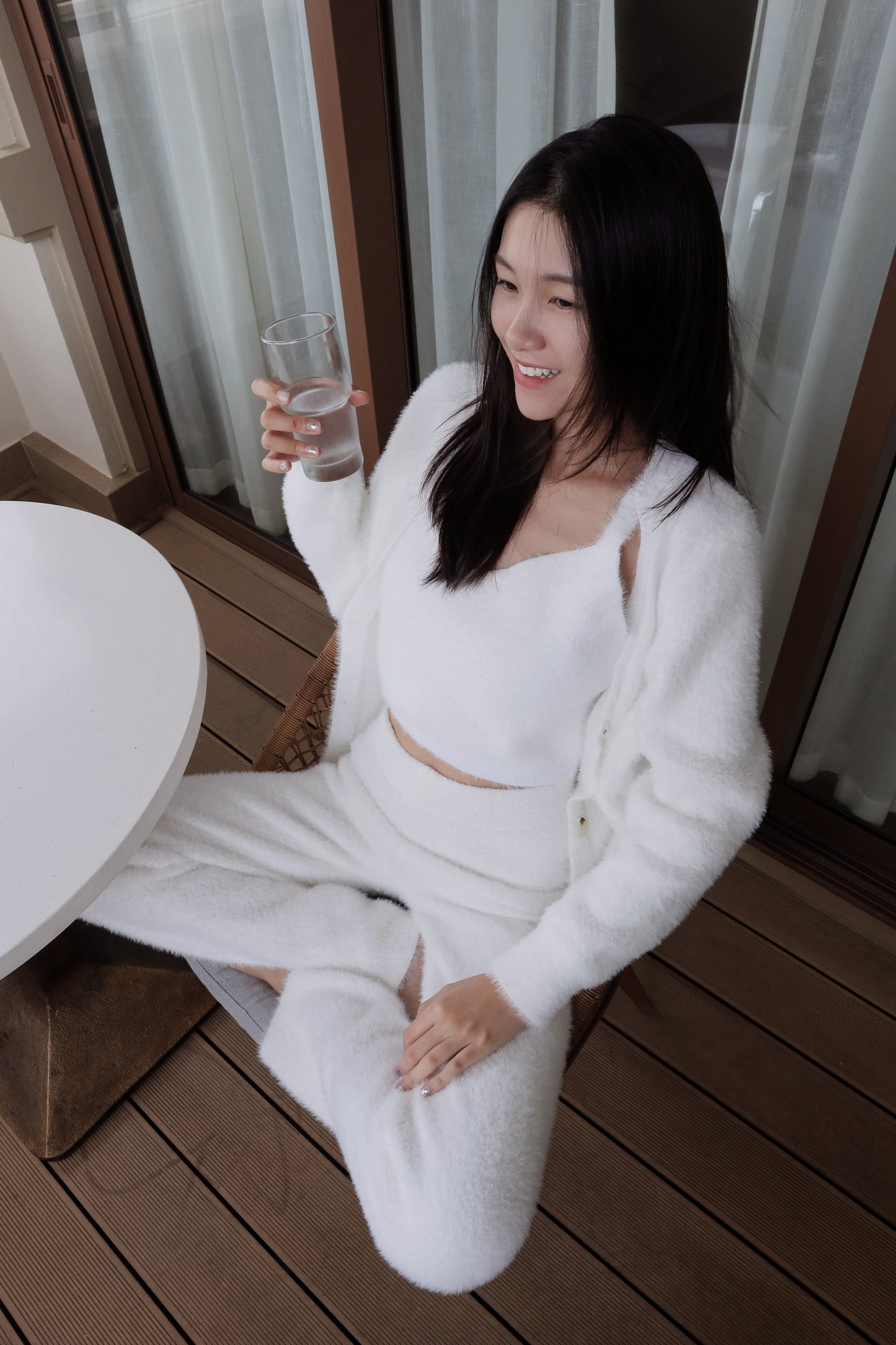fluffy puffy warmest lounge set